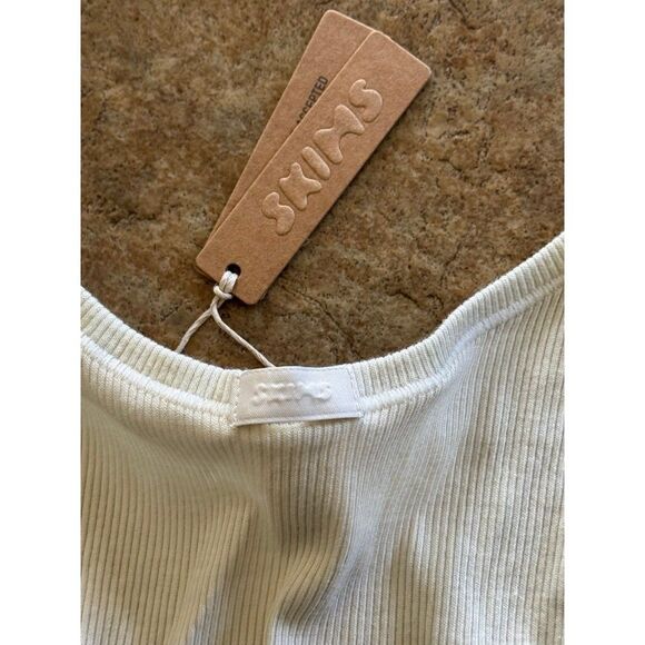 Skims Cotton Rib Tank Bone Size Large - Picture 6 of 7